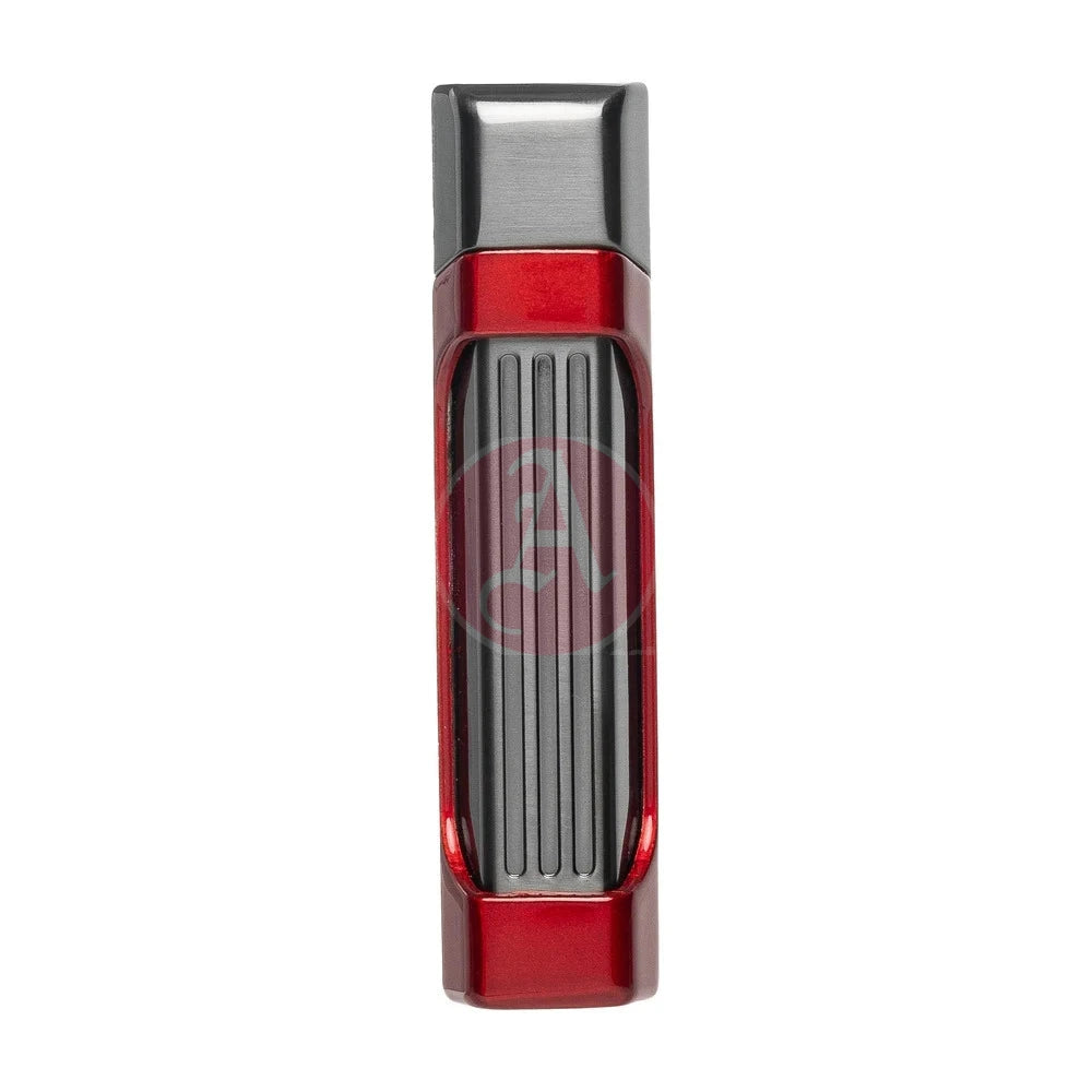 Antares Double Jet Side Squeeze Lighter, Red