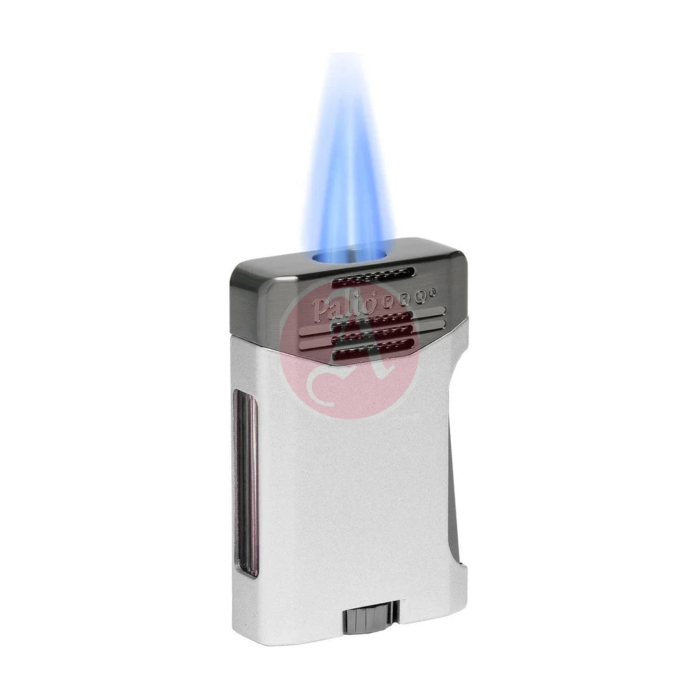 Antares Double Jet Side Squeeze Lighter, Silver