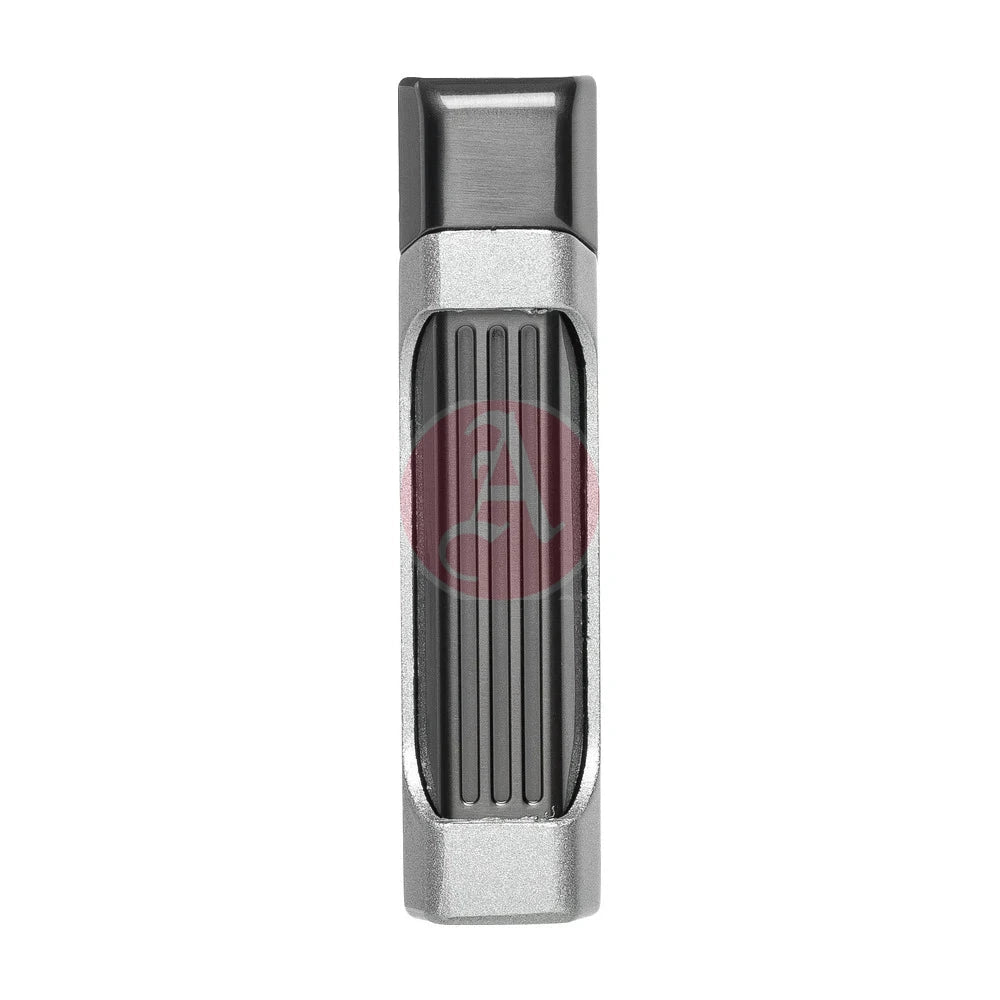 Antares Double Jet Side Squeeze Lighter, Silver