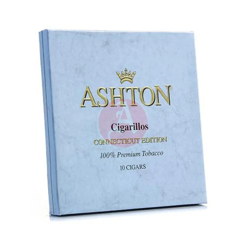 Ashton Small Cigars Cigarillos Connecticut - Blue Box Closed Box