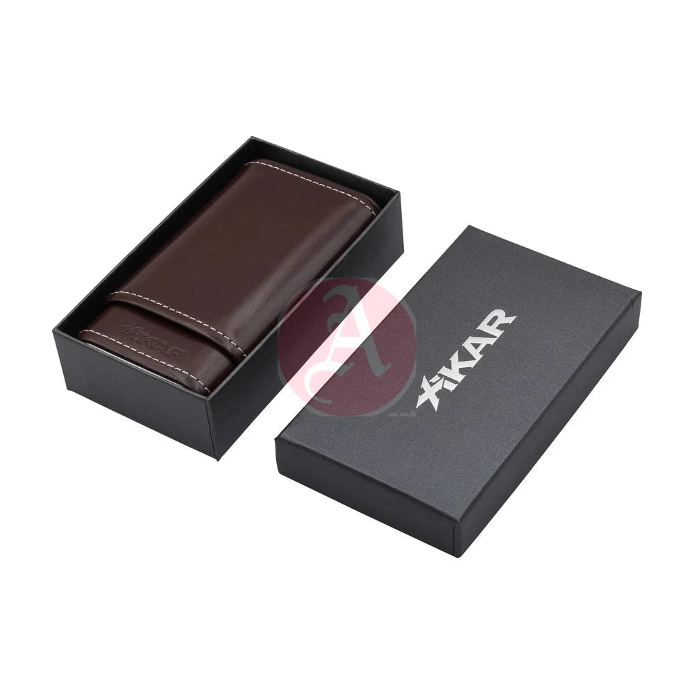 Envoy Triple Cigar Case, Cognac