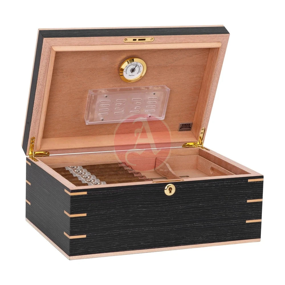 Messenia 45-75 Cg Count Desktop Humidor, Grey Oak Veneer