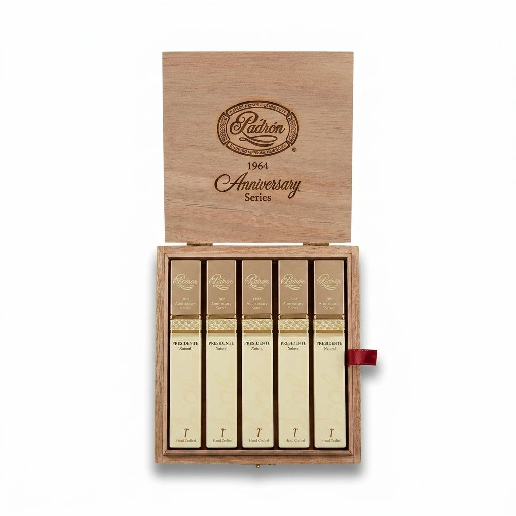 Padron 1964 Anniversary Presidente Tubo Natural open box of 15