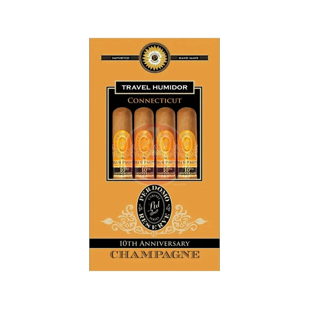 Perdomo Reserve 10th Anniversary Champagne Epicure Humidified Bag Closed Box