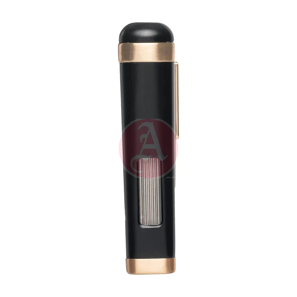 Polaris Inline Triple Jet Lighter, Black/Rose Gold