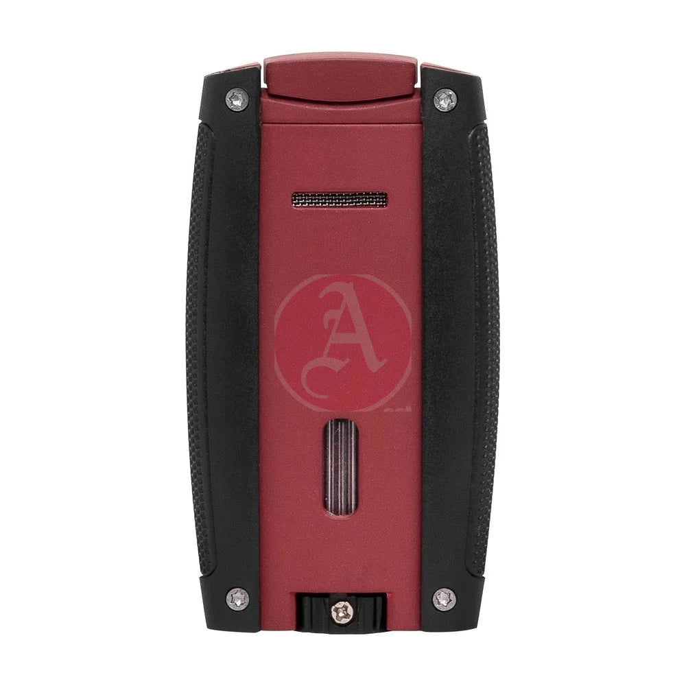 Turismo Double Torch Lighter, Matte Red