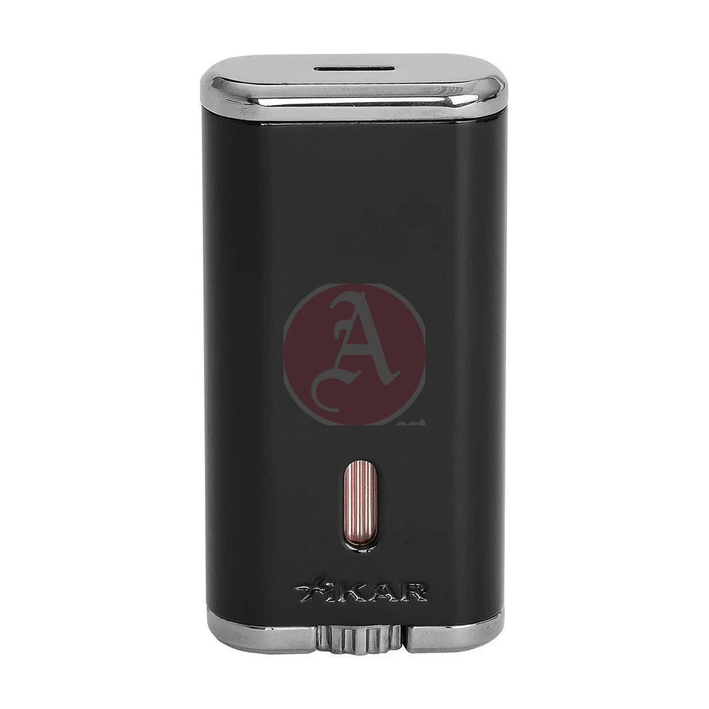 Verano Flat Flame Lighter, Wind Resistant, Black