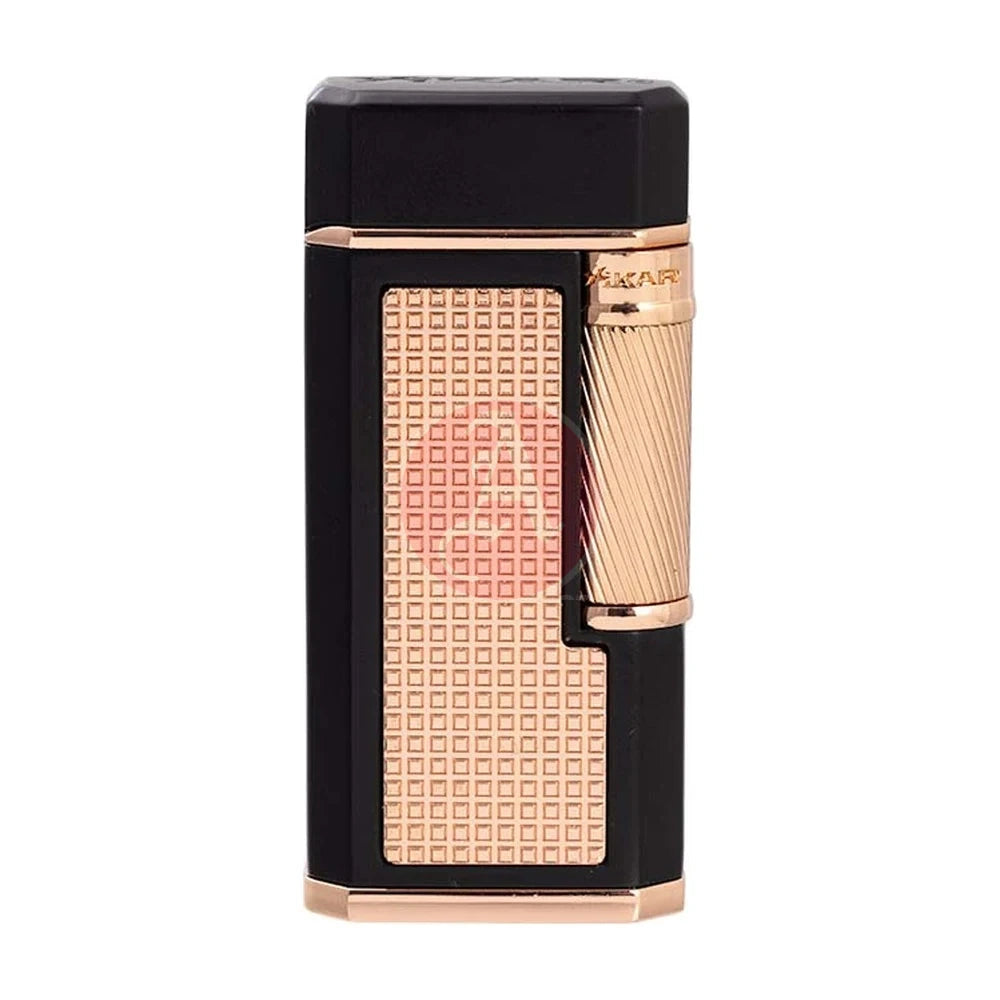 Xikar Ardore Lighter, Xi-615Bkrs Double Soft Flame, Black & Rose