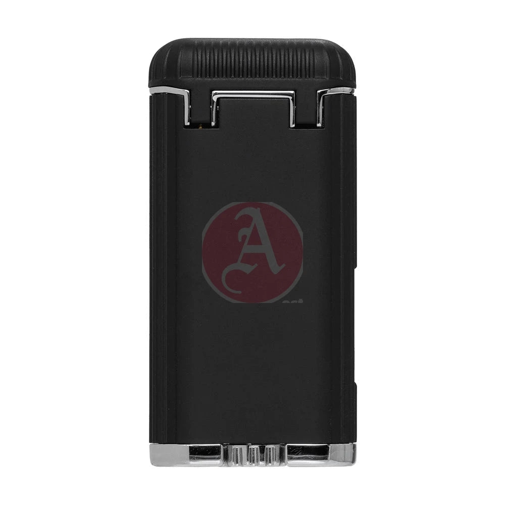 Xikar Hedron Lighter, Xkhd-1000 Hybrid Jet/Soft Flame Black & Chrome