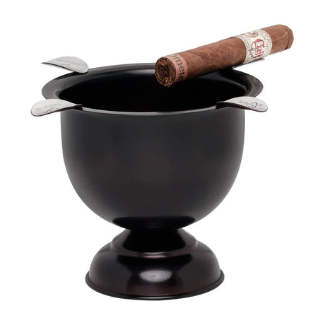 4 Stirrup Tall Stinky Ashtray, Cherry Black Antique
