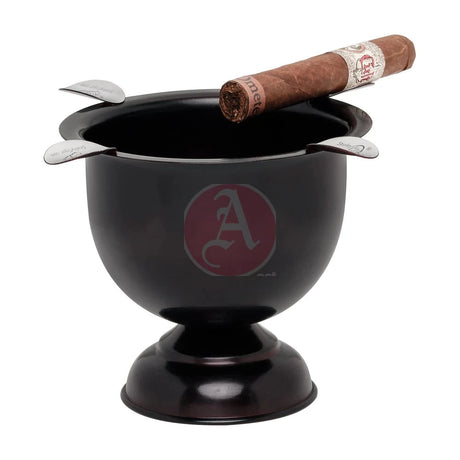 4 Stirrup Tall Stinky Ashtray, Cherry Black Antique
