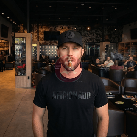 Black Curved Trucker with Black Aficionados Logo