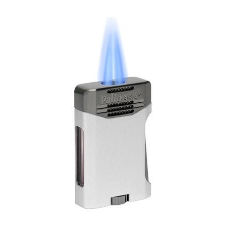 Antares Double Jet Side Squeeze Lighter, Silver
