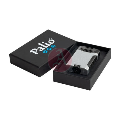 Antares Double Jet Side Squeeze Lighter, Silver