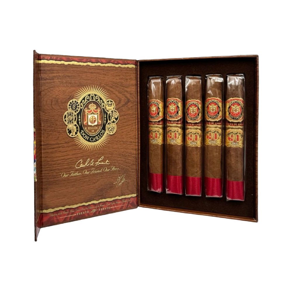 Arturo Fuente Don Carlos 90th Dos Capas 5 Pack Open Box