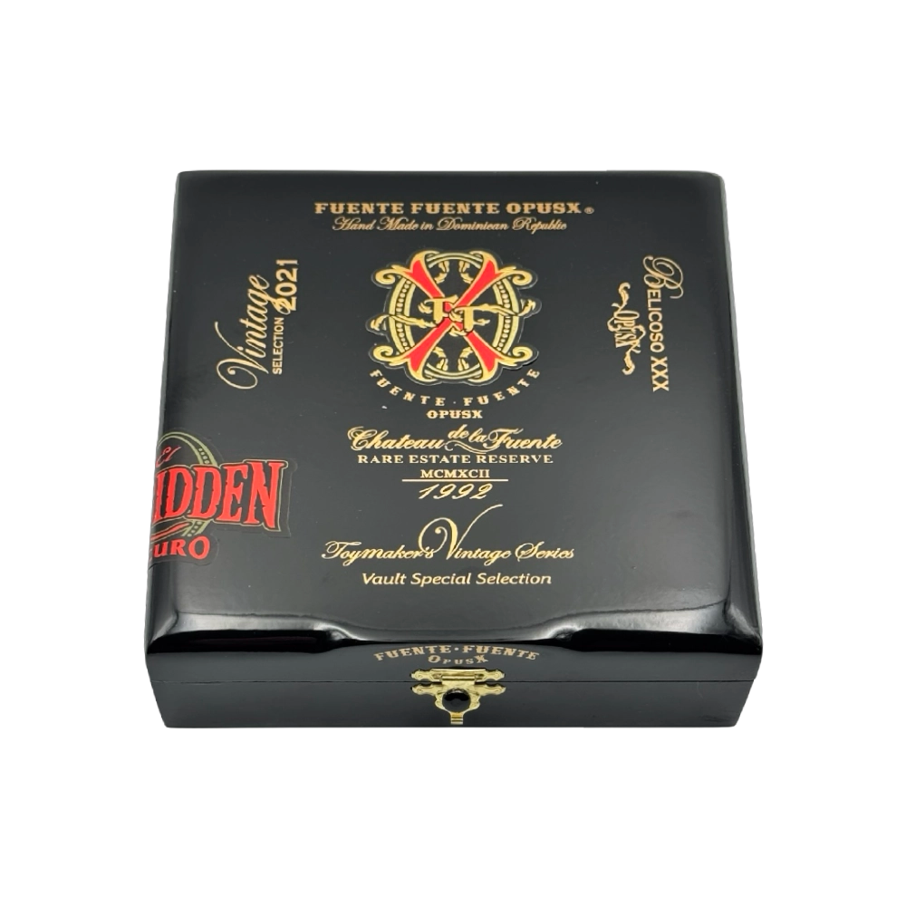 Arturo Fuente Forbidden X Toymakers Vintage Series 2021 Belicoso XXX Closed Box