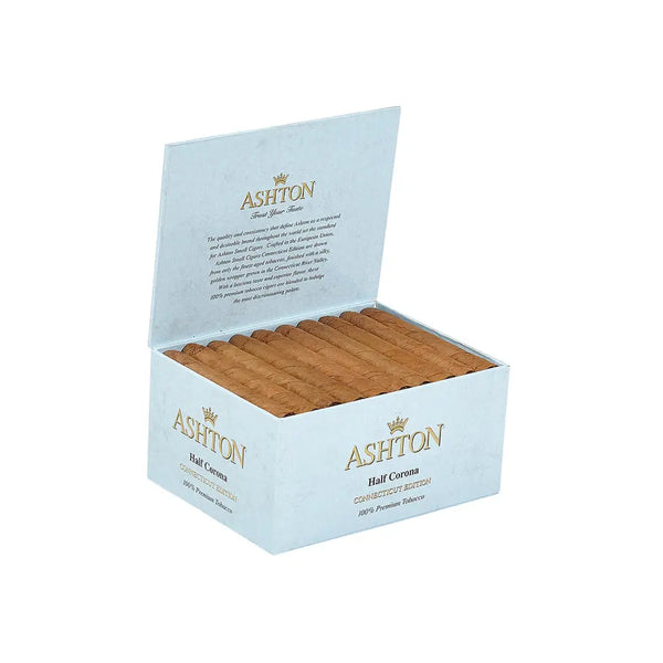 Ashton Small Cigars Half Corona Connecticut - Blue Box