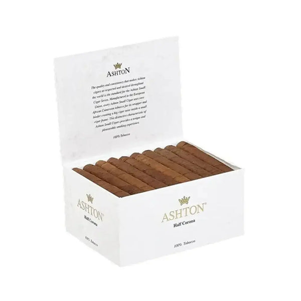 Ashton Small Cigars Half Corona - White Box