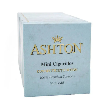 Ashton Small Cigars Mini Cigarillos Connecticut - Blue Box Ashton