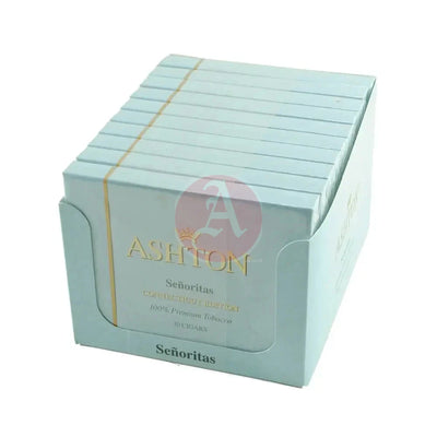 Ashton Small Cigars Mini Cigarillos Connecticut - Blue Box Open Box