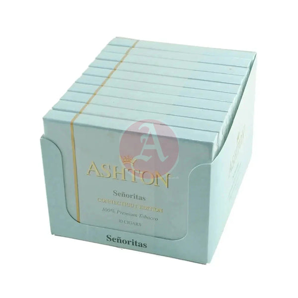 Ashton Small Cigars Mini Cigarillos Connecticut - Blue Box