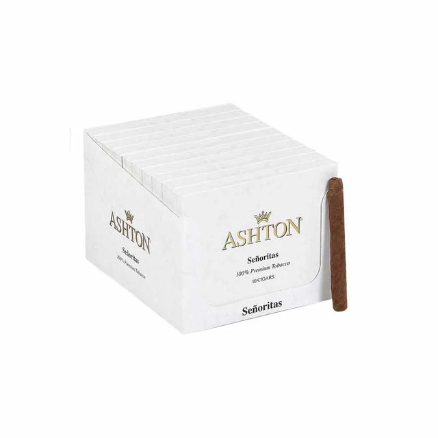Ashton Small Cigars Senoritas - White Box Ashton