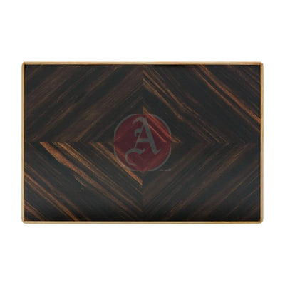 Basel45-75 Cg Count. Desktop Humidor, Ebony Veneer, Inlay