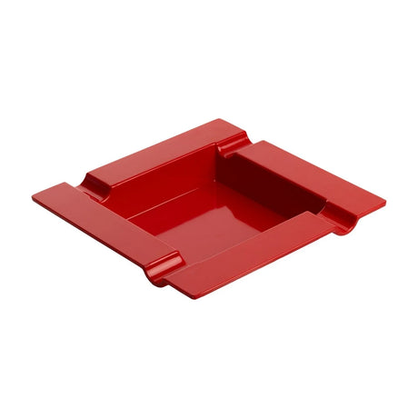 Cigar Ashtray 4 Count, Square Melamine, Red