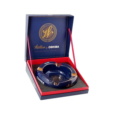 Cohiba Weller LE Blue & Gold Ashtray Open Box
