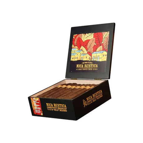 Drew Estate Nica Rustica Broadleaf Belly Torpedo Open Box