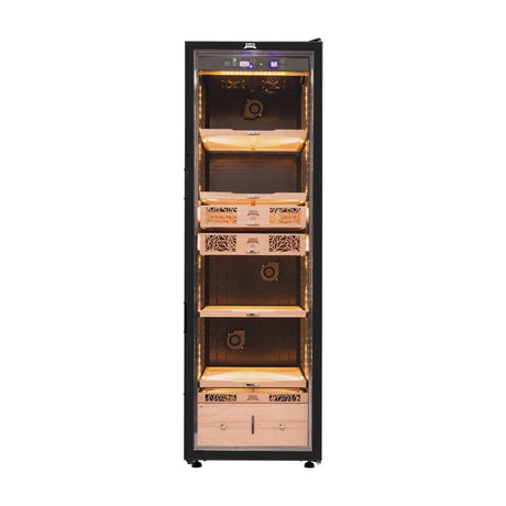 Electronic Humidor 9000 Series, Black 2,000 - 2,500 Count Capacity