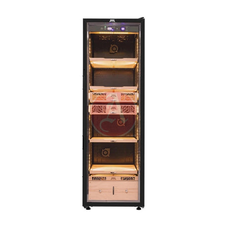 Electronic Humidor 9000 Series, Black 2,000 - 2,500 Count Capacity