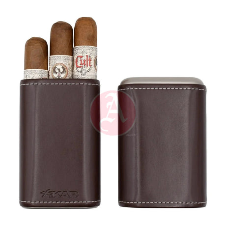 Envoy Triple Cigar Case, Cognac
