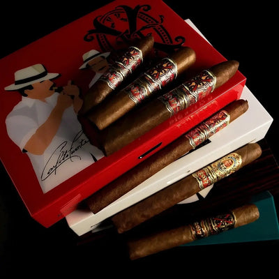 FFOX Opus6 Father & Son Blue Travel Humidor and Cigars