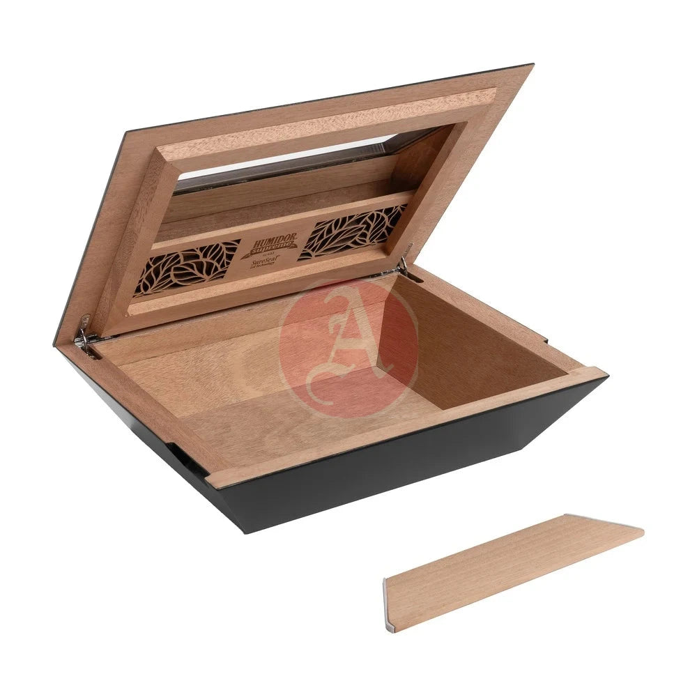 Humidor Supreme Aria Glasstop Desktop Humidor