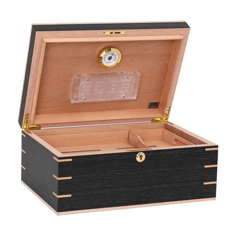 Messenia 45-75 Cg Count Desktop Humidor, Grey Oak Veneer