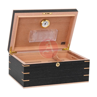 Messenia 45-75 Cg Count Desktop Humidor, Grey Oak Veneer