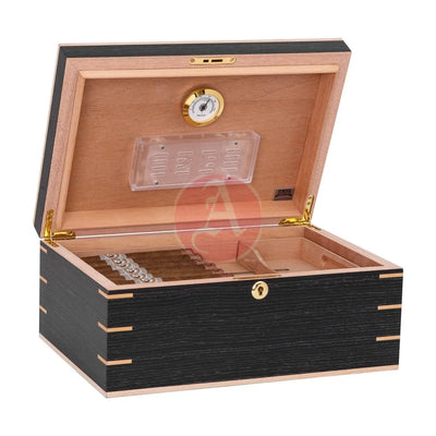 Messenia 45-75 Cg Count Desktop Humidor, Grey Oak Veneer