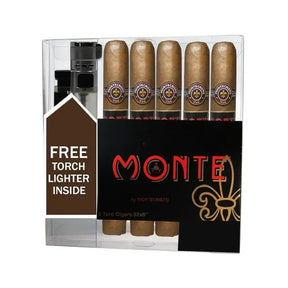 Monte by Montecristo Toro 5-Pack Plus Lighter