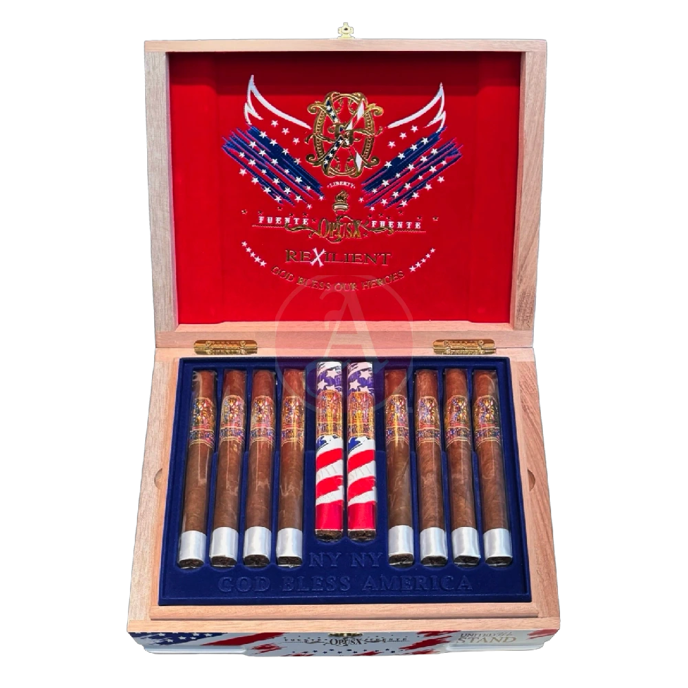 Arturo Fuent OpusX ReXilient Churchill 9/11 Commemorative Release Open Box