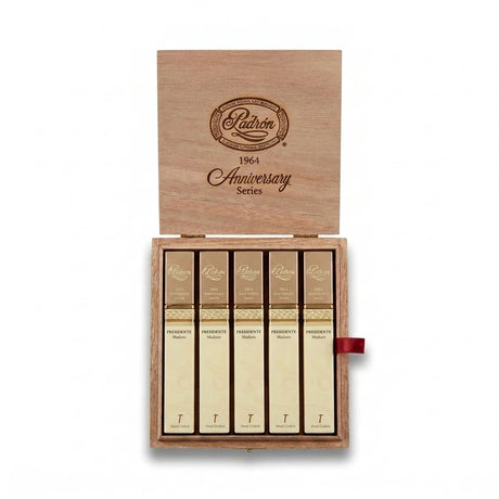 Padron 1964 Anniversary Presidente Tubo Maduro open box of 15