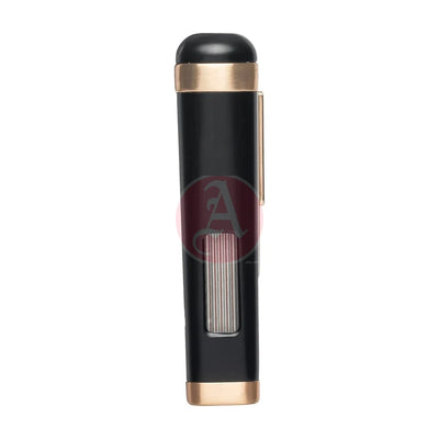 Polaris Inline Triple Jet Lighter, Black/Rose Gold
