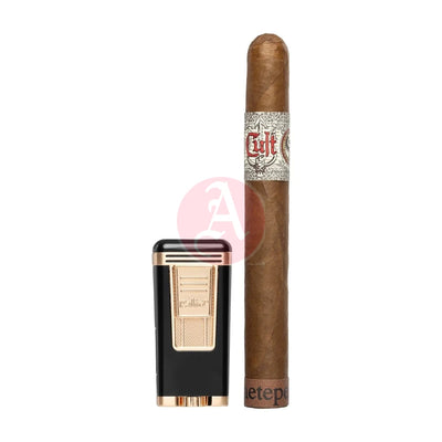 Polaris Inline Triple Jet Lighter, Black/Rose Gold