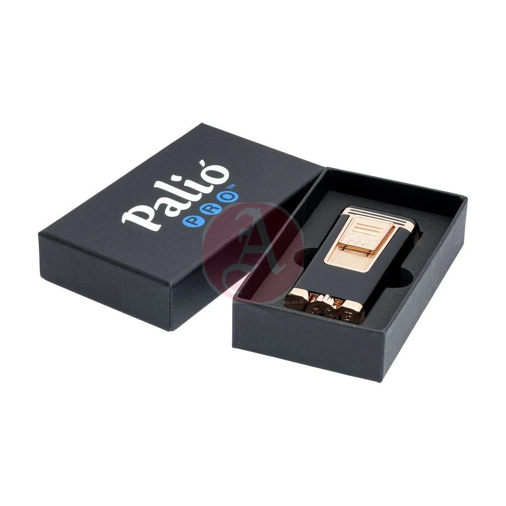 Polaris Inline Triple Jet Lighter, Black/Rose Gold
