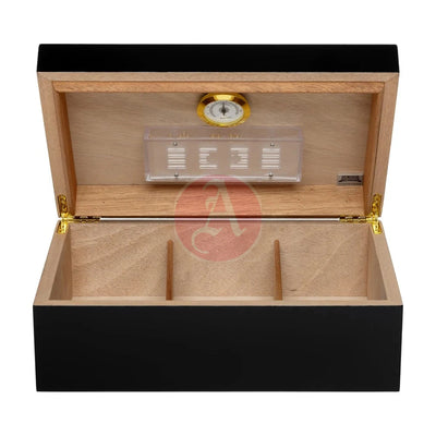 Porto 40-70 Count Cap. Black Humidor