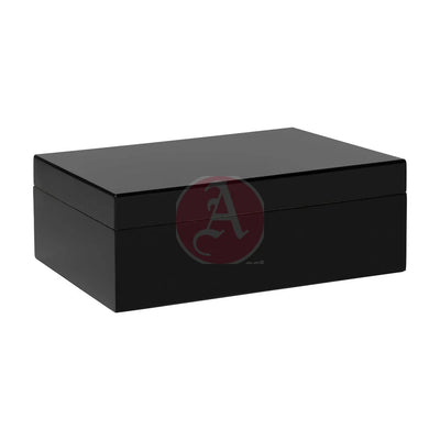 Porto 40-70 Count Cap. Black Humidor