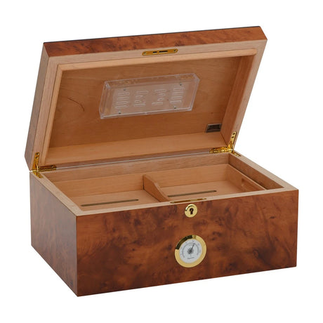 Santorini Rustic Burl Desktop Humidor
