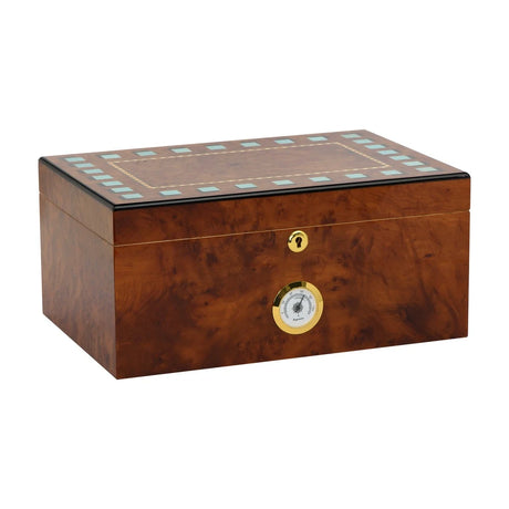 Santorini Rustic Burl Desktop Humidor
