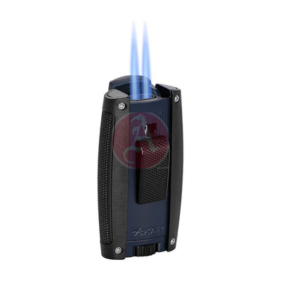 Turismo Double Torch Lighter, Matte Blue