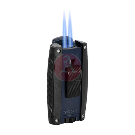 Turismo Double Torch Lighter, Matte Blue